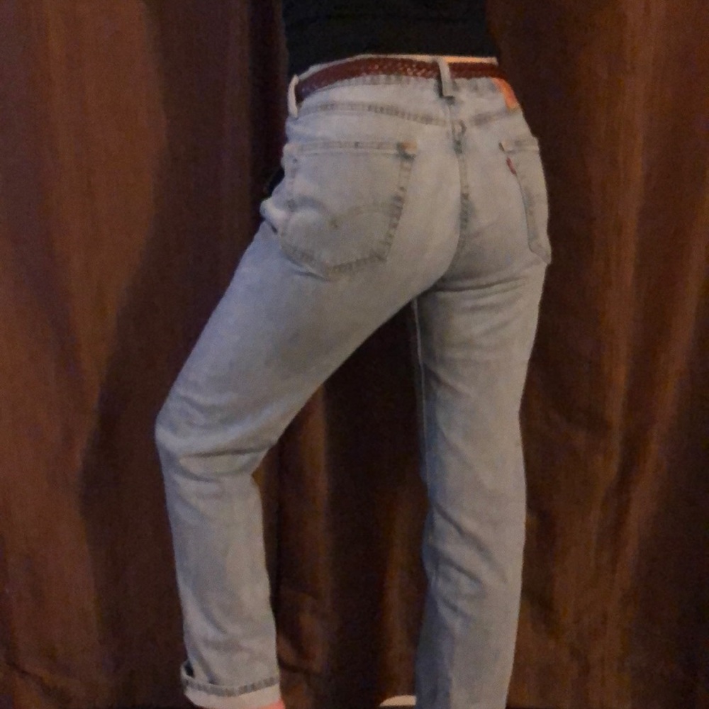90’s acid wash original Levi’s jeans.